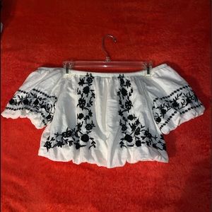 off the shoulder crop top